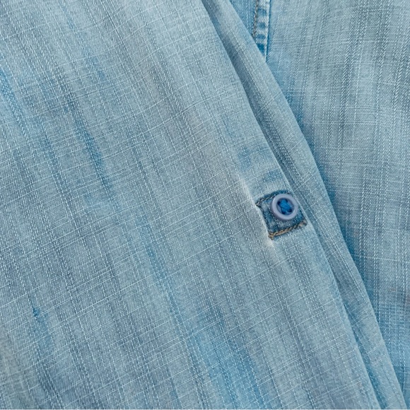 ECRU Denim Fitted Collar Shirt in Light Blue Was - Picture 5 of 6